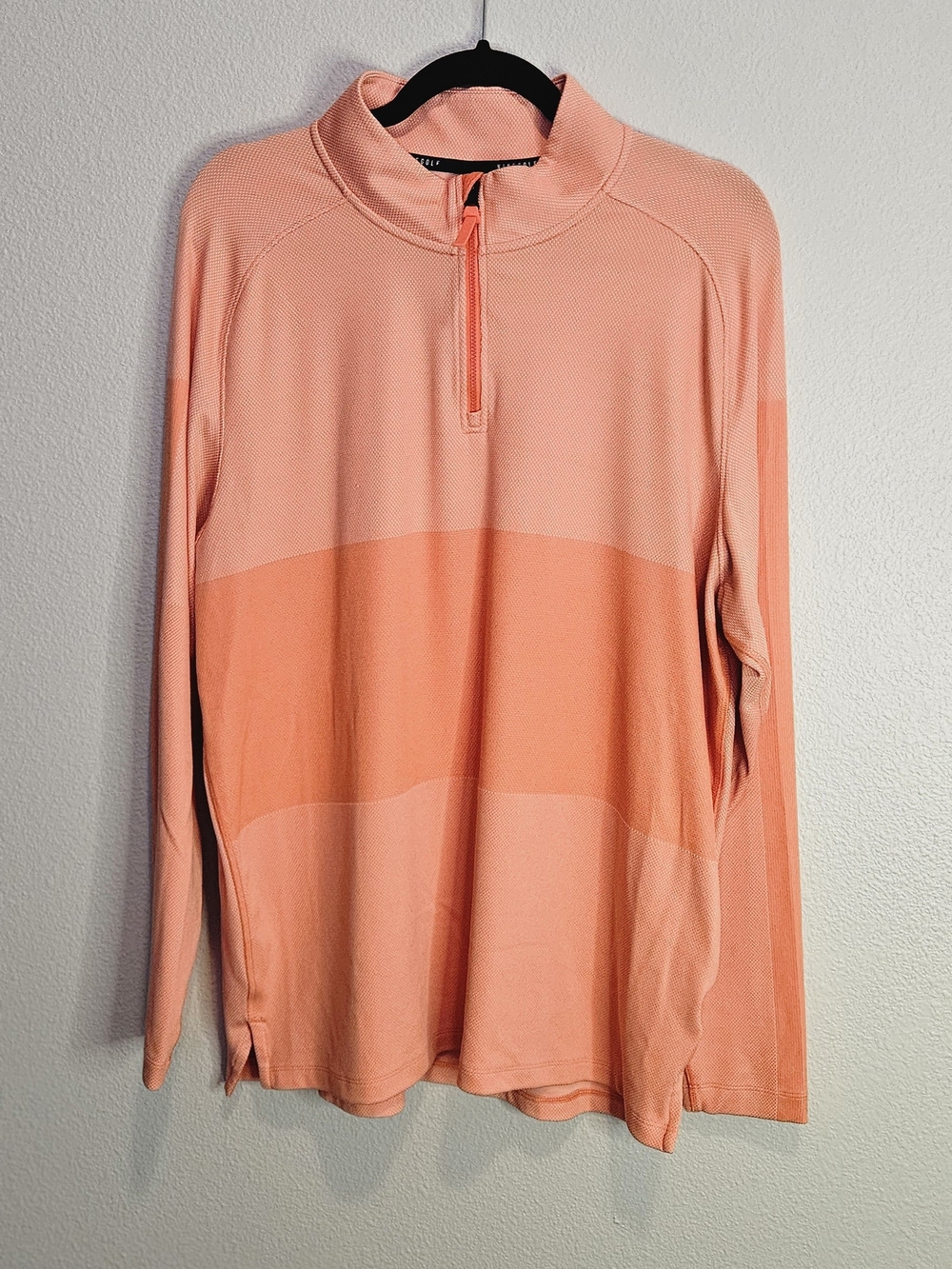 Nike Coral Pink Quarter-Zip Turtleneck Pullover